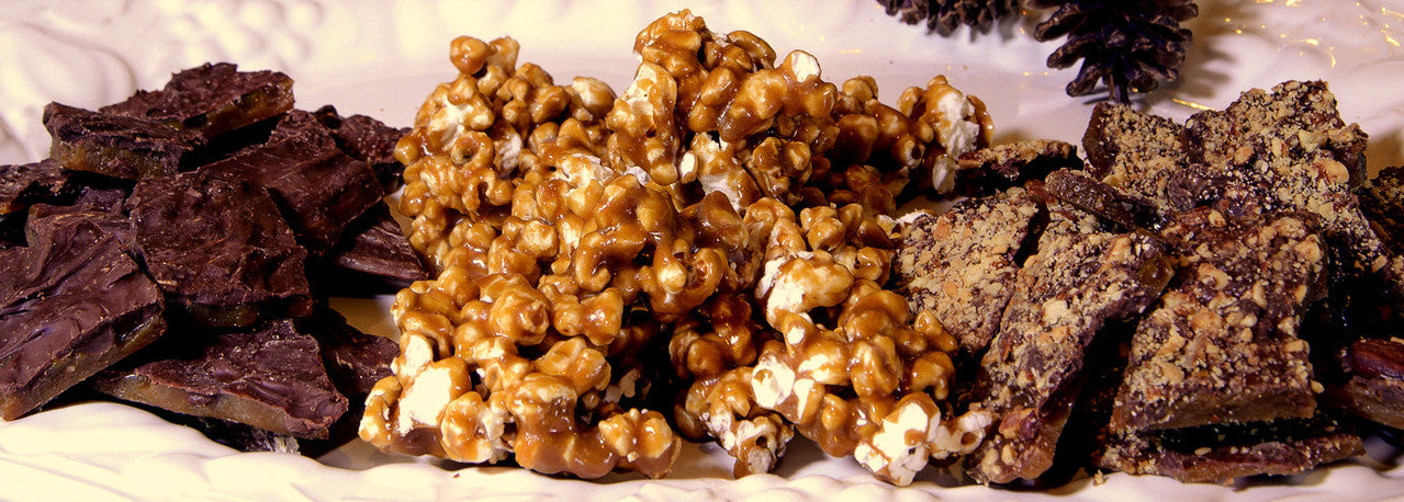 Almond Toffee, Chocolate Toffee, and Toffee Popcorn